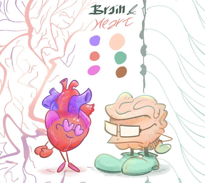 A personal rendition of the two organs.
