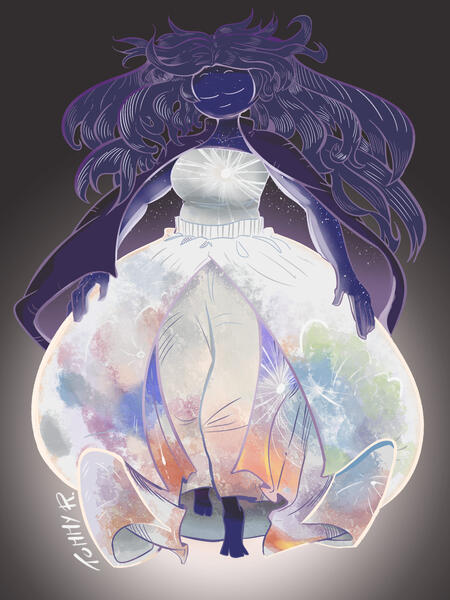 Moon Lady - Personal tribute for the Artemis II mission