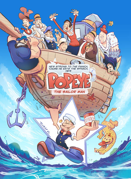 Popeye Grand Contest - illustration for Ragdoll Fumetti Scomposti